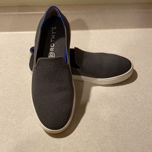 Rothy’s dark grey slip on sneakers, 8.5